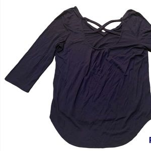 American eagle half sleeve shirt with cross back